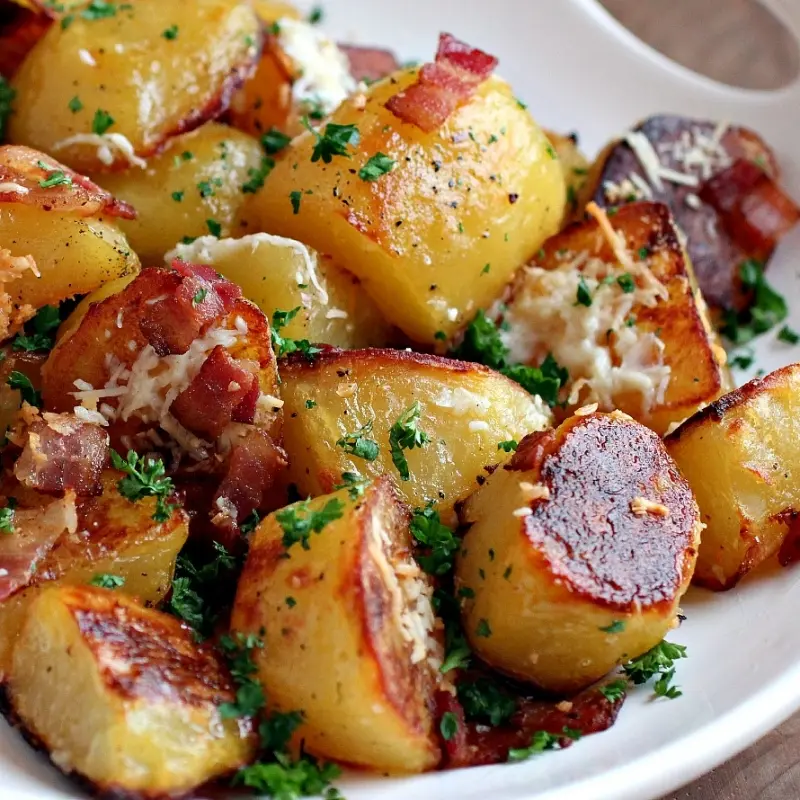 Oven Roasted Potatoes With Bacon