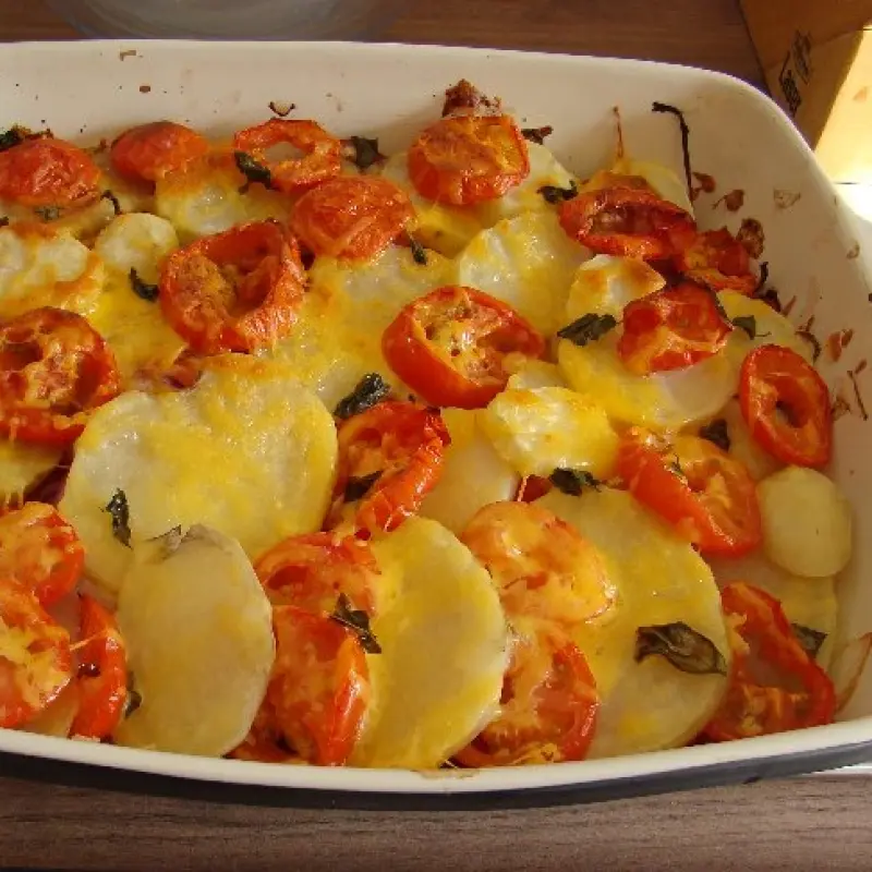 Potato and Tomato Gratin