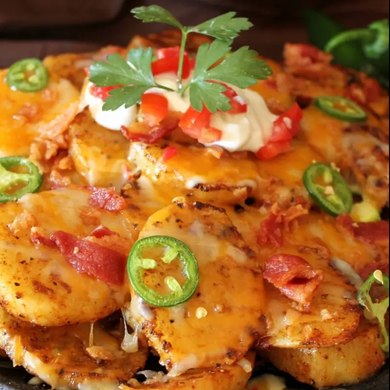 Bacon & Cheese Potato Nachos