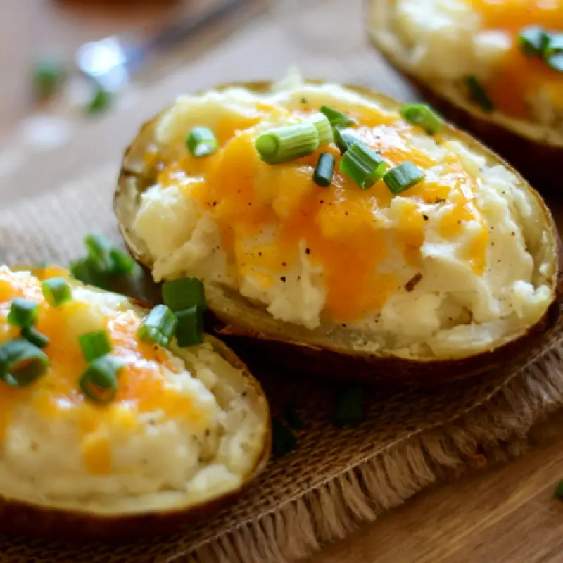 Twice Baked Cauliflower Potatoes