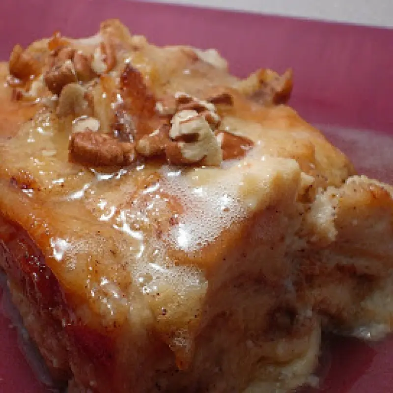 Croissant Bread Pudding With Bourbon Sauce