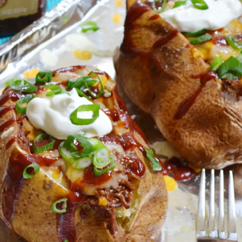 Barbecue Beef Stuffed Potatoes