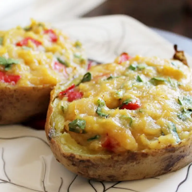 Thai Style Twice Baked Sweet Potatoes