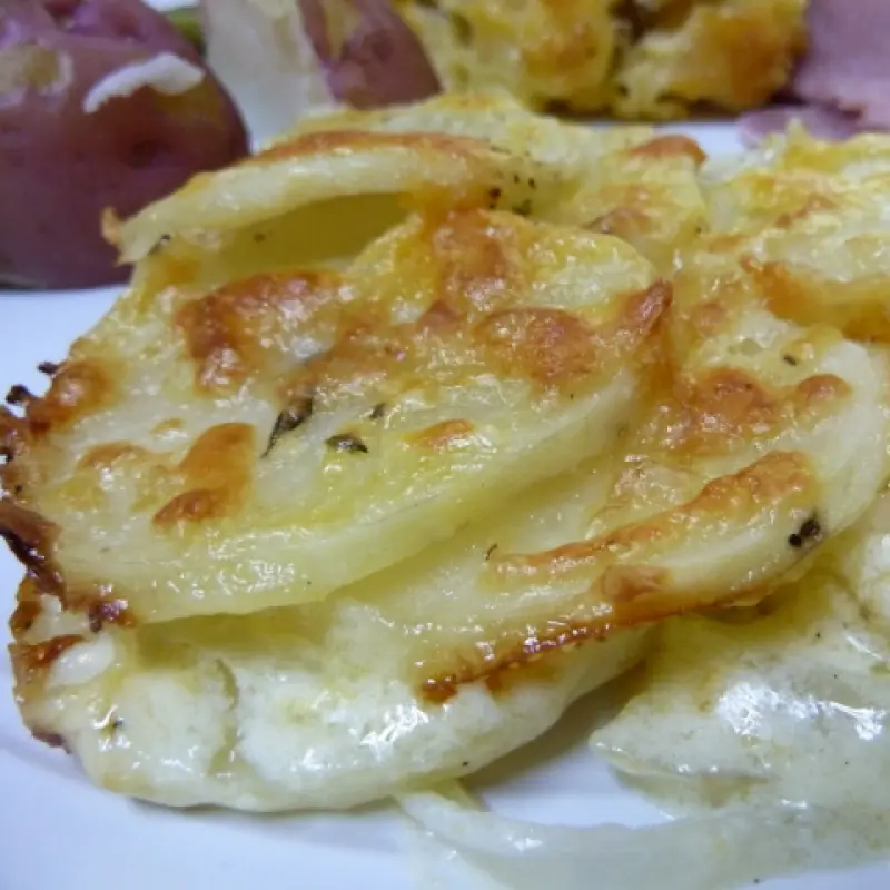 Potato Gratin with Mustard and Cheddar Cheese