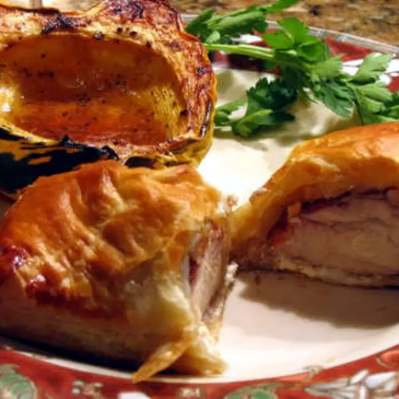 Chicken Thigh Pies with Sweet Onion, Pear and Ginger