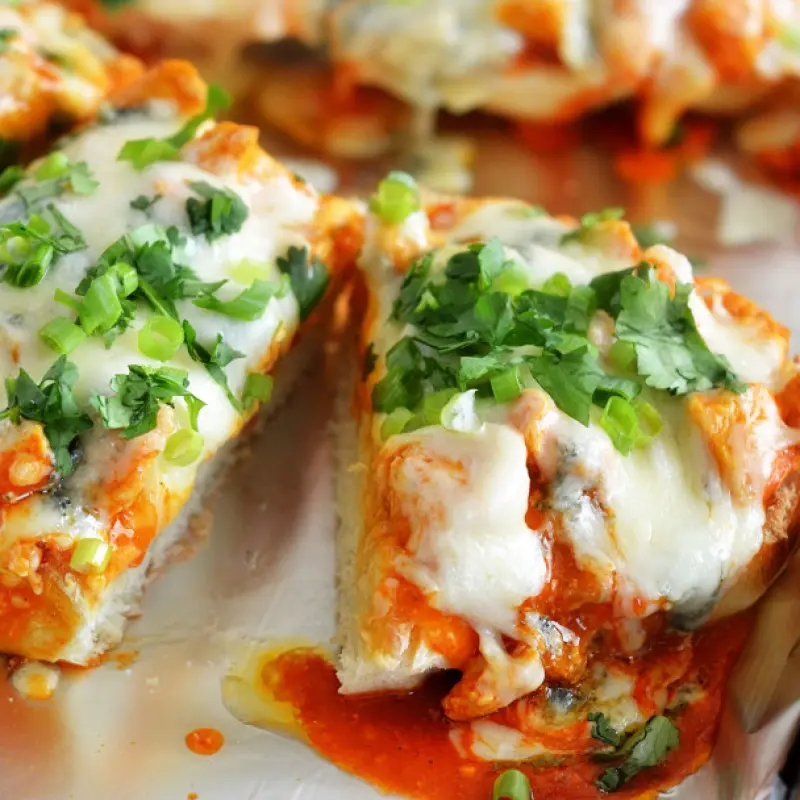Buffalo Chicken French Bread Pizza