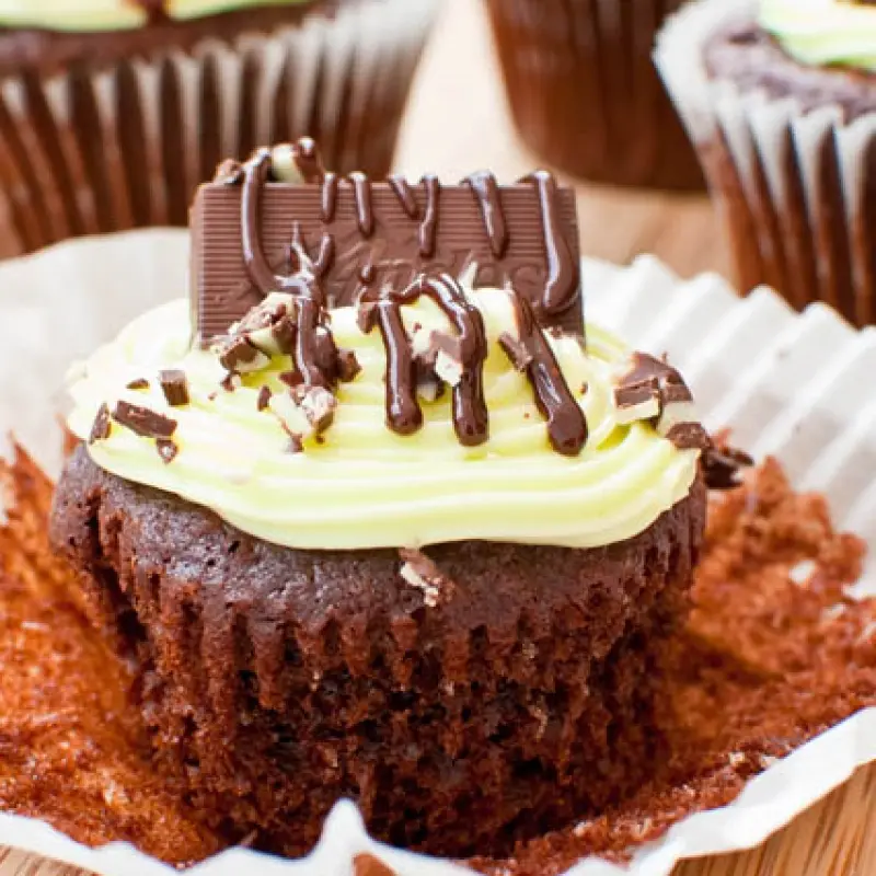 Andes Mint Cupcakes