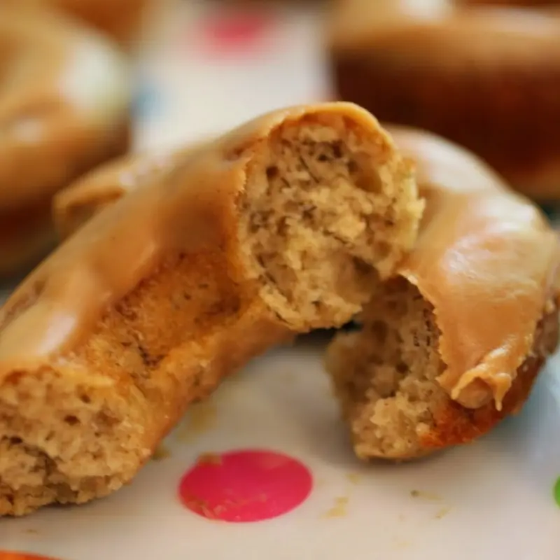 Baked PB Banana Bread Donuts