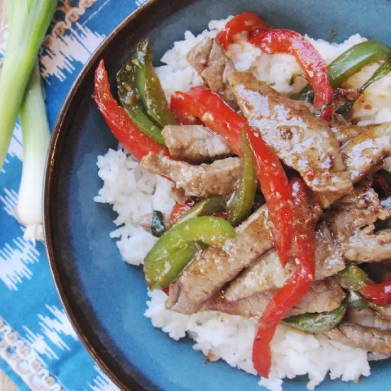Sichuan Shredded Beef with Peppers