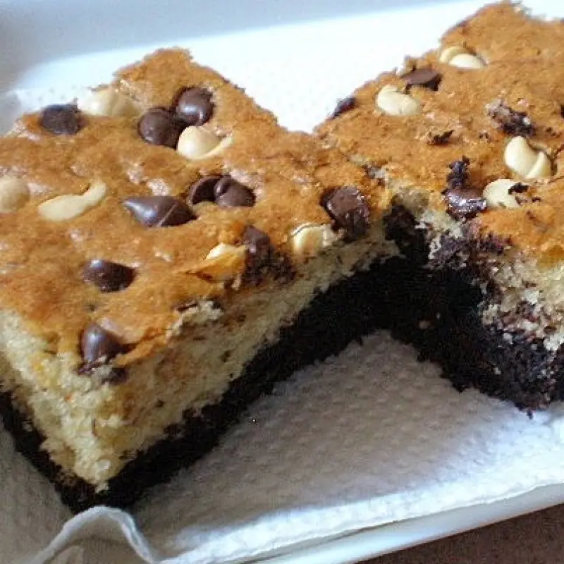 Chocolate-Bottom Banana Squares