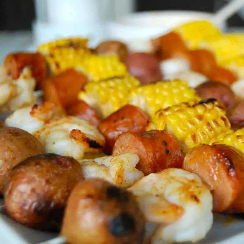 Shrimp Boil Kebabs