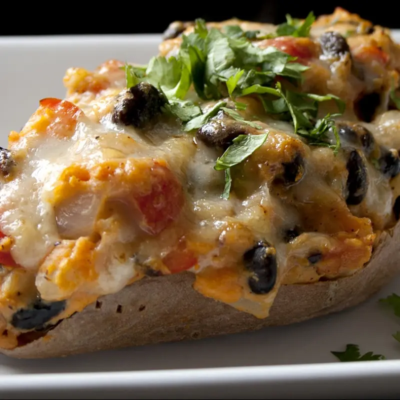 Mexican Twice Baked Sweet Potato