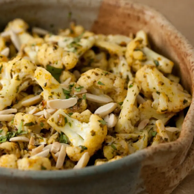 Cauliflower With Curry Butter And Almonds