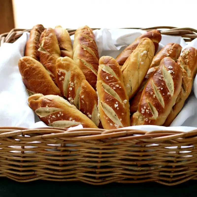 Soft Pretzel Hot Dog Rolls