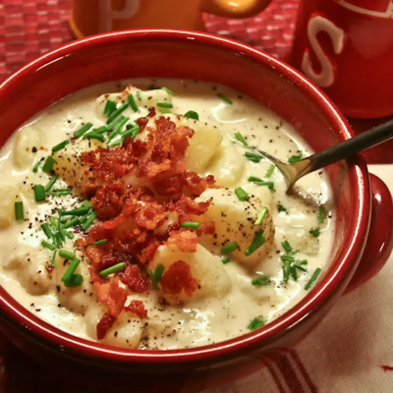 Homestyle Potato Soup With Bacon