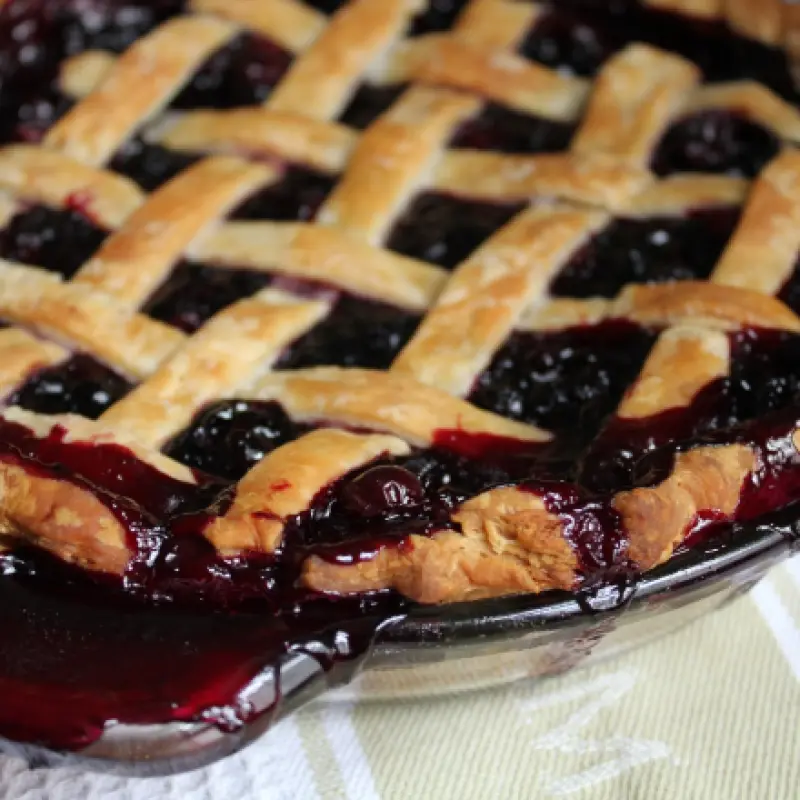 Cranberry and Wild Blueberry Pie