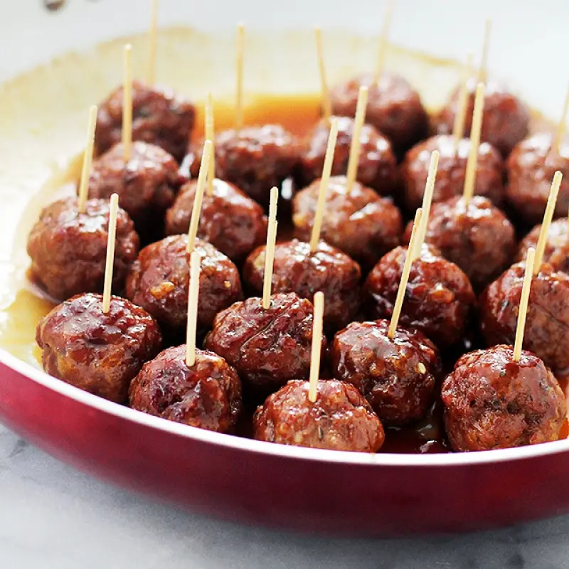 Brown Sugar-Glazed Turkey Meatballs