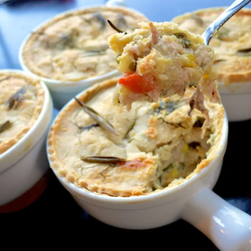 Herb Crust Mini Chicken Pot Pies