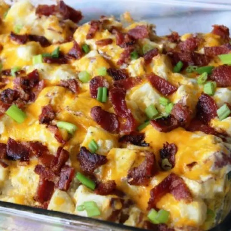 CheesyTwice Baked Potato Casserole