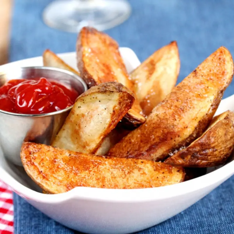 Baked Steak Fries and Smokey Ketchup