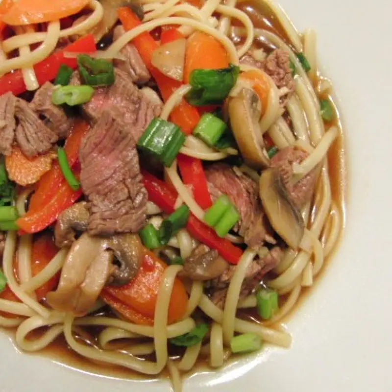 Asian Beef And Noodle Bowls