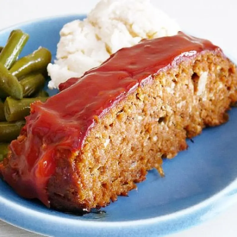 Family Style Meatloaf With Mashed Potatoes