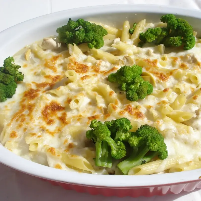 Broccoli Chicken Pasta with Mushroom Soup