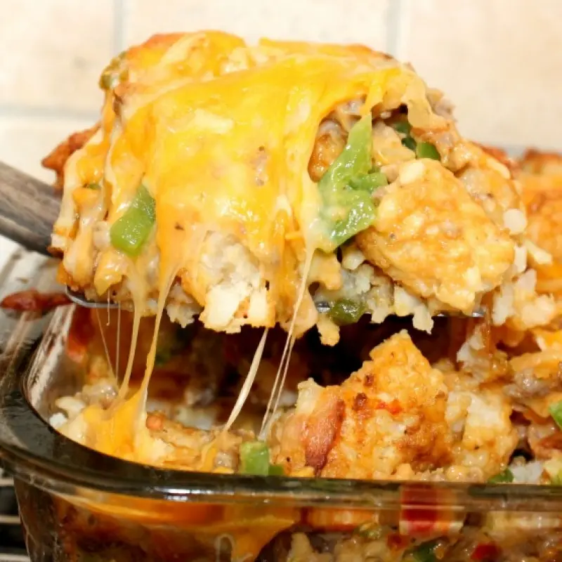 Tater Tots With Bacon and Sausage