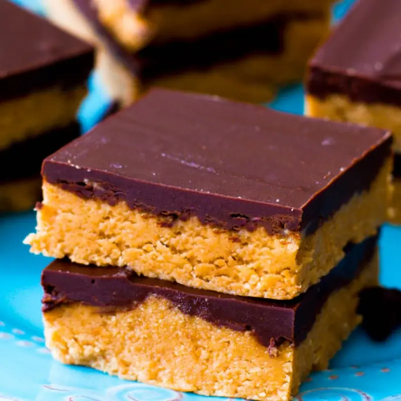 No Bake Chocolate Peanut Butter Bars