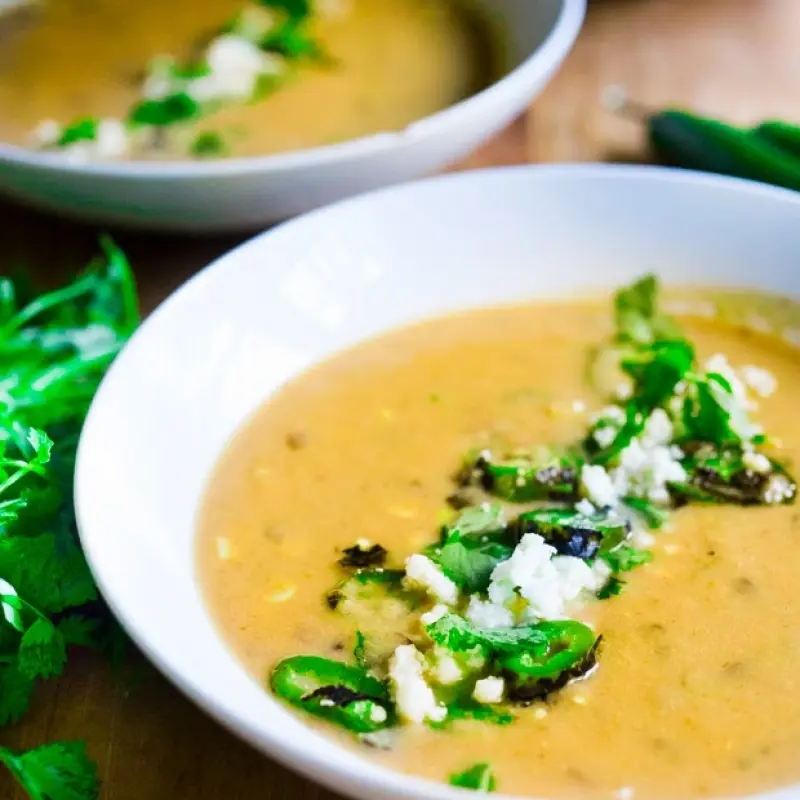 Sweet Corn Soup With Jalapenos
