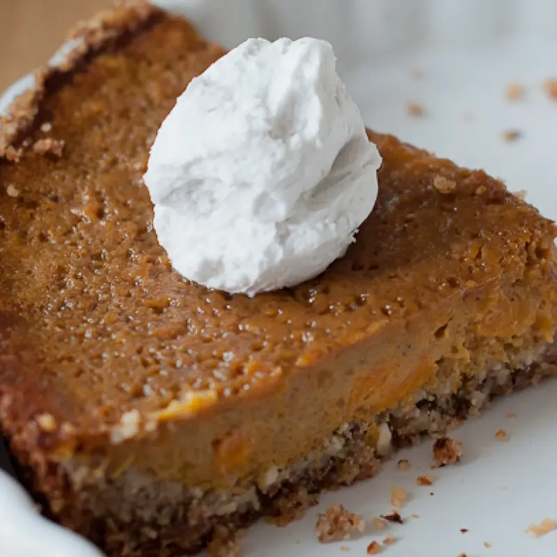 Hazelnut-Crusted Coconut Pumpkin Pie