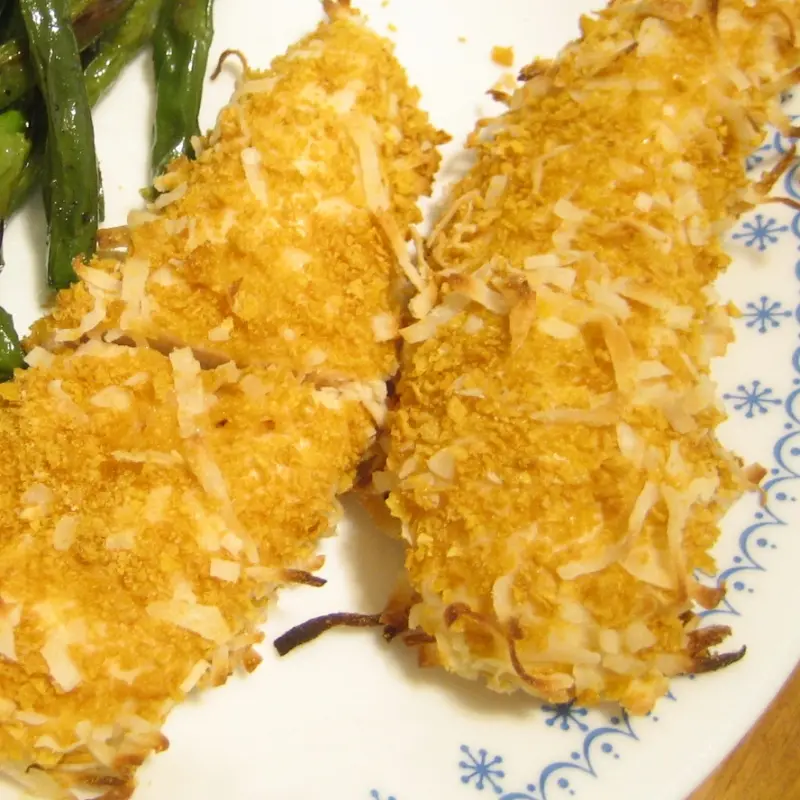 Coconut Chicken With Honey Mustard Dressing