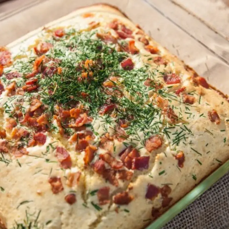 Honey Cornbread with Chives and Bacon