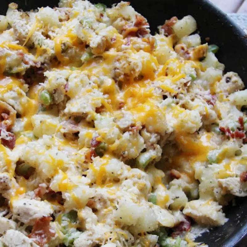 Cheese Chicken Potato Skillet