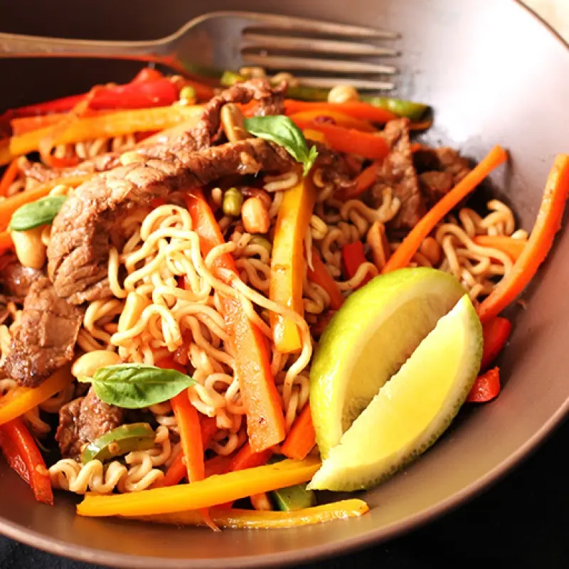 Noodle and Beef Stir Fry