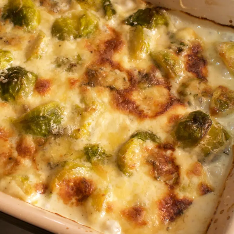 Creamy Baked Brussels Sprouts