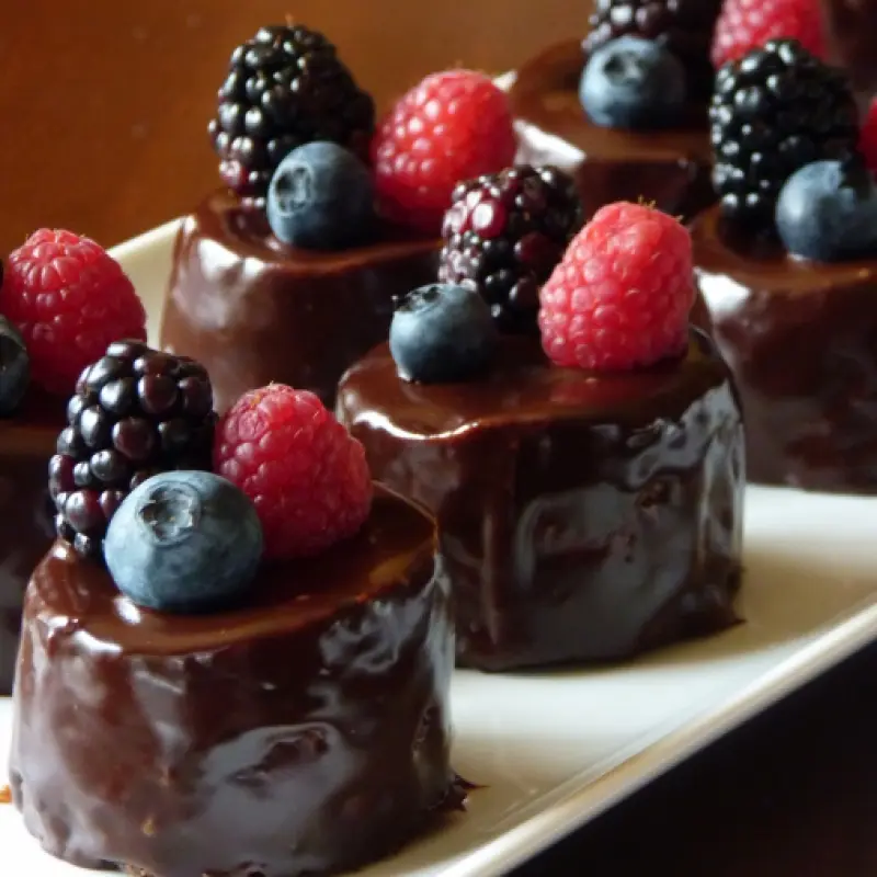 Triple Chocolate Mini Cheesecakes