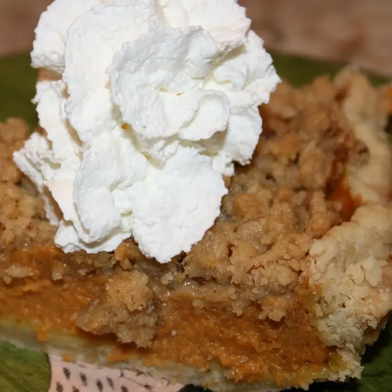 Pumpkin Pie with Pecan Streusel