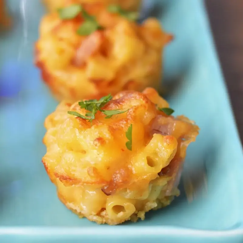 Ham and Cheese Mac Bites