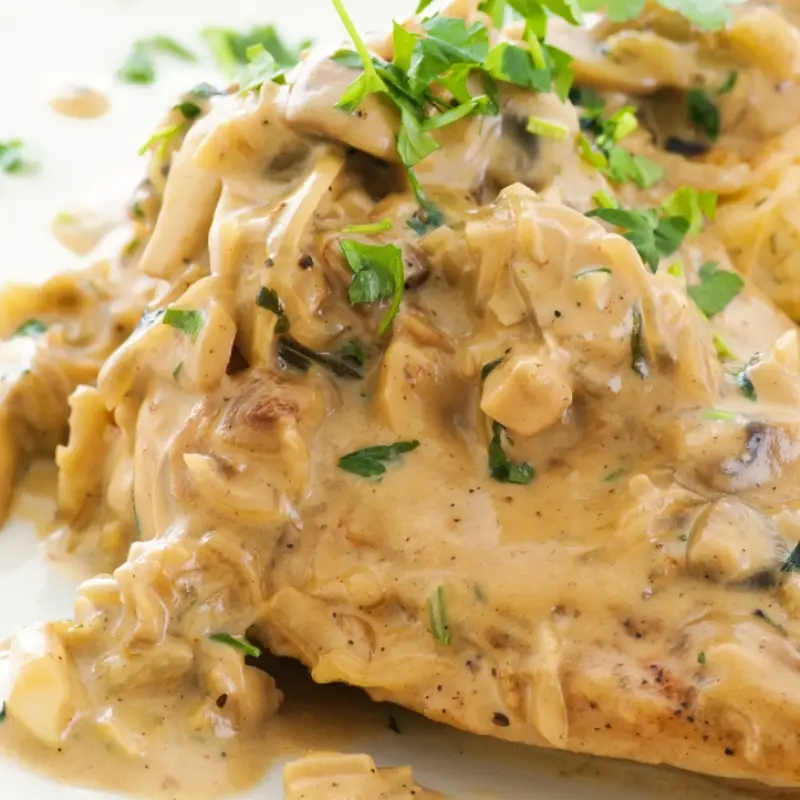 Chicken With Mushroom Cream Sauce