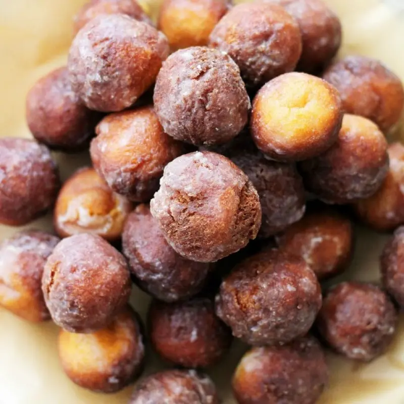 Baked Vanilla-Glazed Donut Holes