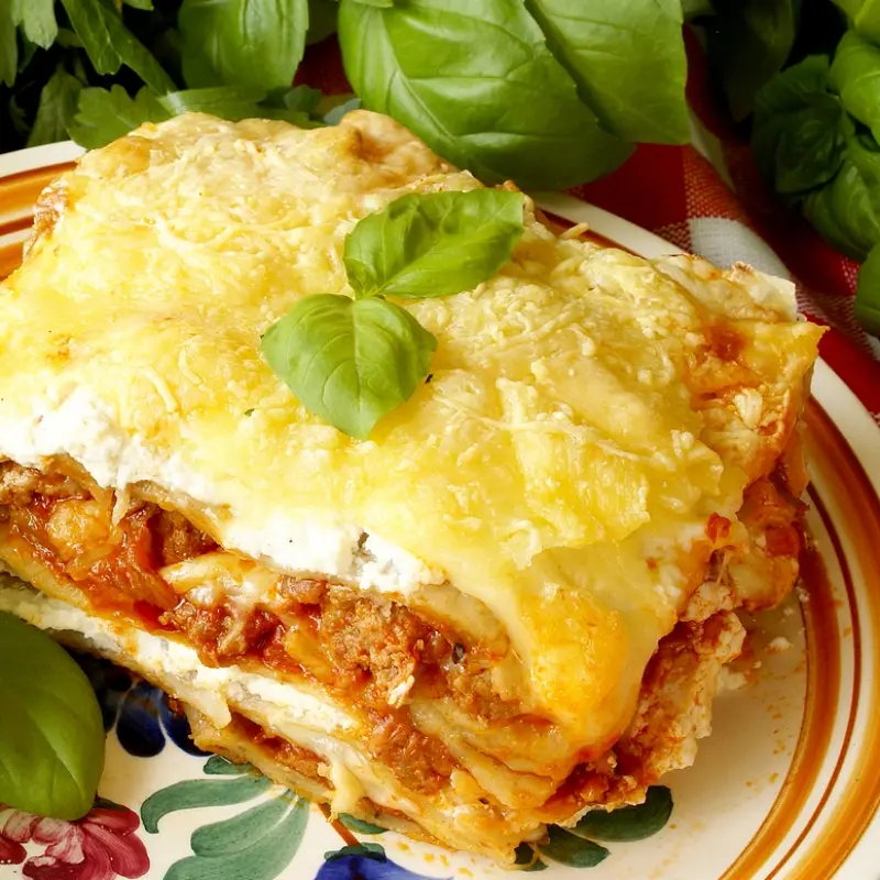 Meat and Ricotta Cheese Lasagna