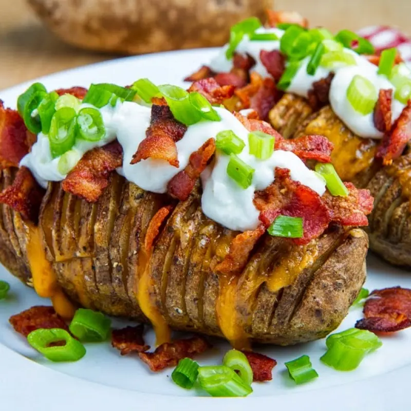 Fully Loaded Hasselback Potatoes
