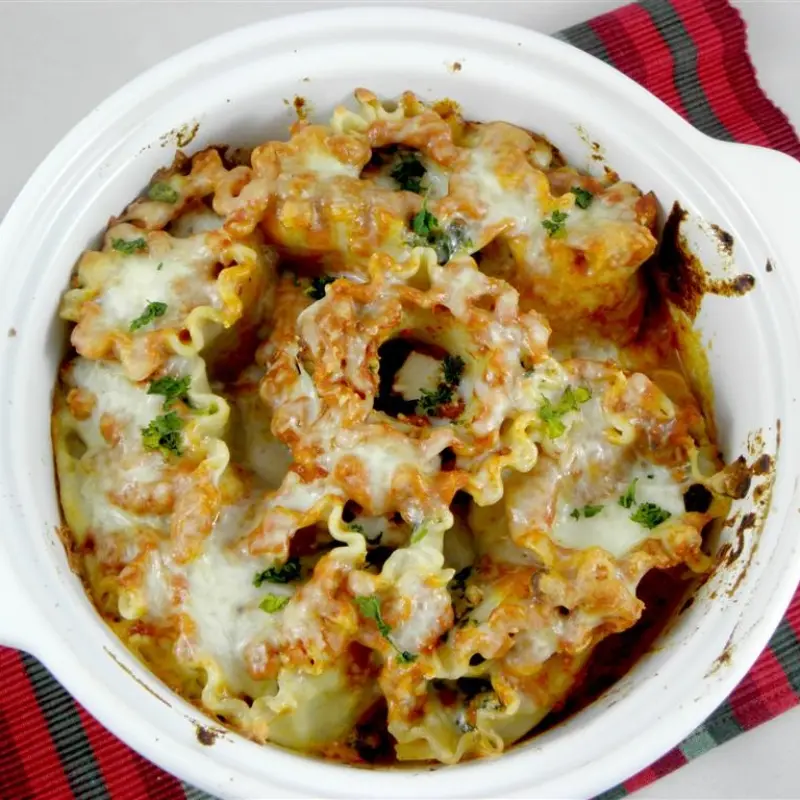 Rice Noodle Lasagna Roll Ups
