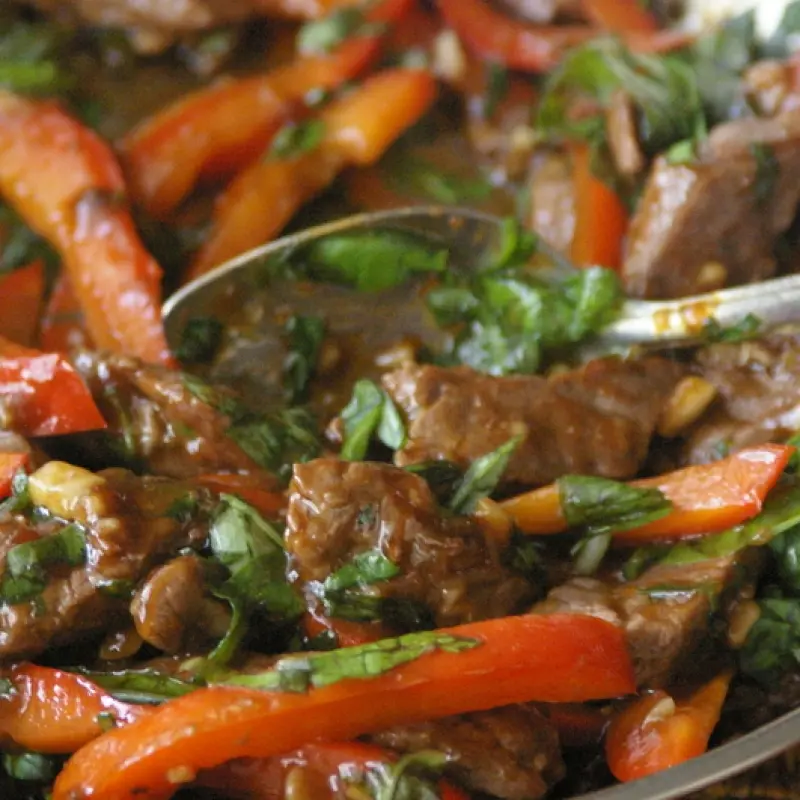 Spicy Beef and Basil