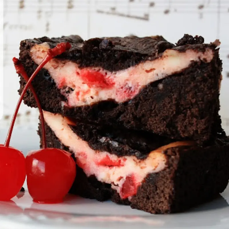 Creamy Cherry Cheesecake Brownies