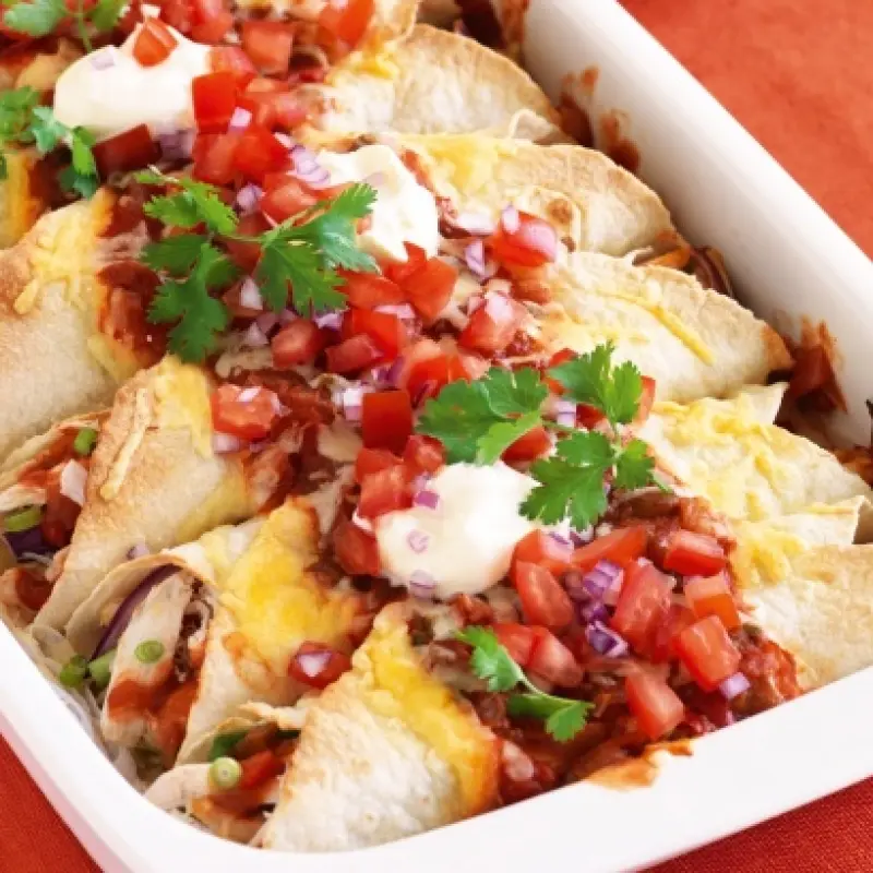 Chicken Enchiladas With Tomato Salsa