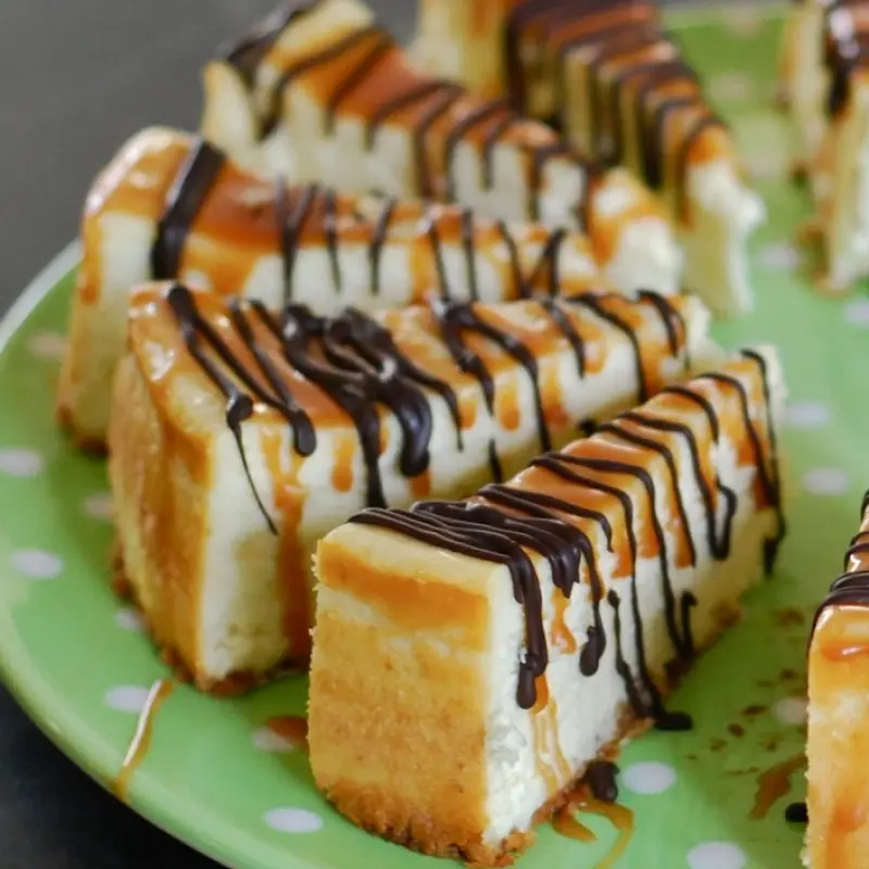Turtle Cheesecake Drizzled with Caramel and Chocolate