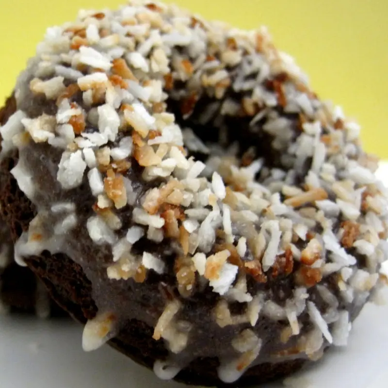 Baked Chocolate Doughnuts With Honey Sugar Glaze