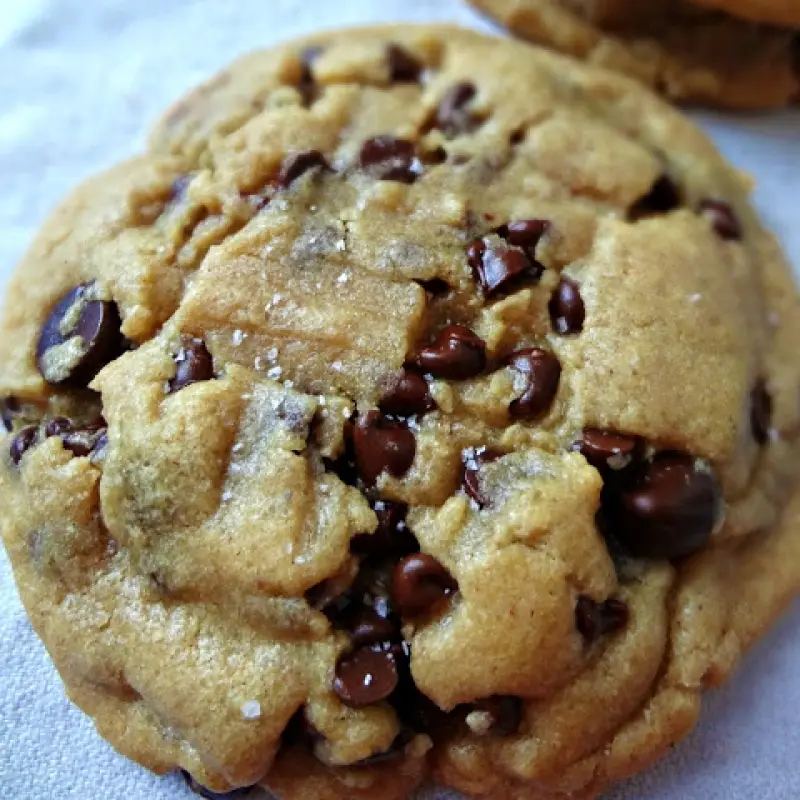 Browned Butter, Salted, Peanut Butter Chocolate Chip Cookies